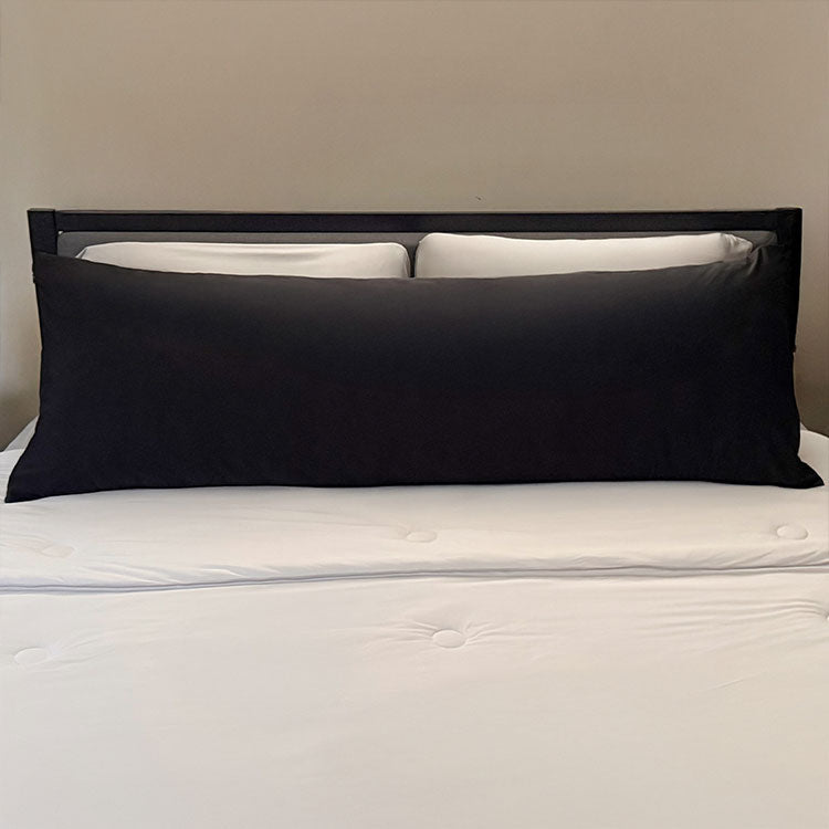 Body Pillow Pillowcase shown in Black Eclipse #choose_your_color_black-eclipse