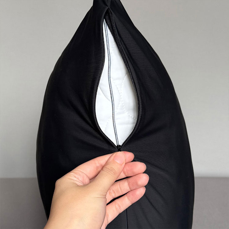 Body Pillow Pillowcase shown in Black Eclipse #choose_your_color_black-eclipse