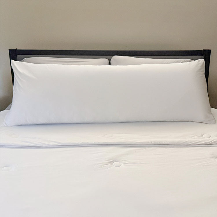 Body Pillow Pillowcase shown in Cloud White #choose_your_color_cloud-white