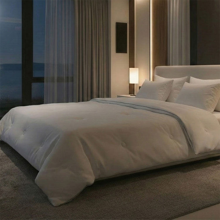 Cool Cloud Cover on a bed #choose-your-color_cloud-white