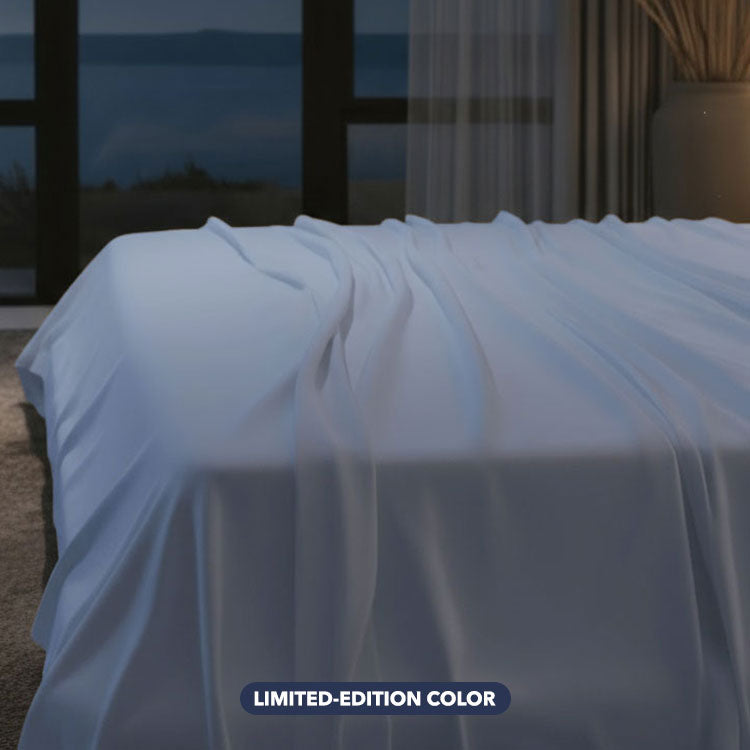 Nightfall Sheet Sets shown bedroom.
#choose-your-color_blue-mist