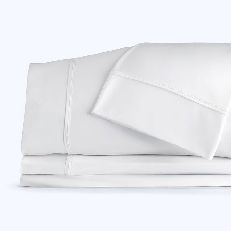 Nightfall Sheet Sets shown in stack #choose-your-color_cloud-white
