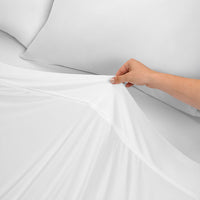Detail image of Nightfall Flat Sheet shown in Cloud White #choose-your-color_cloud-white