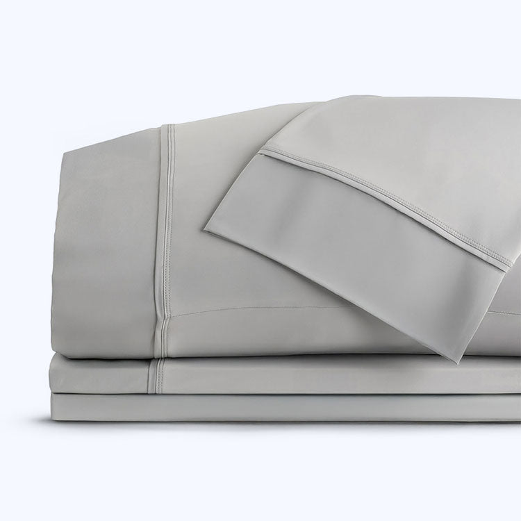 Nightfall Sheet Sets shown in stack #choose-your-color_silver-dusk