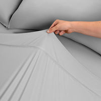 Detail image of Nightfall Flat Sheet shown in Silver Dusk #choose-your-color_silver-dusk