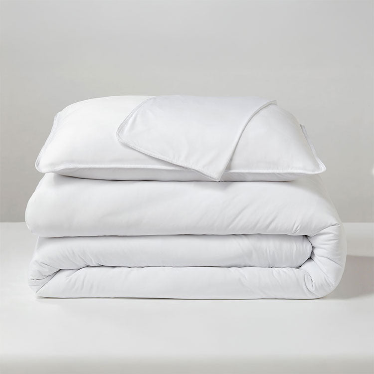 Bright White Duvet Cover folded stack #choose-your-color_bright-white