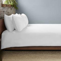 Bright White Duvet Cover on bed in room #choose-your-color_bright-white