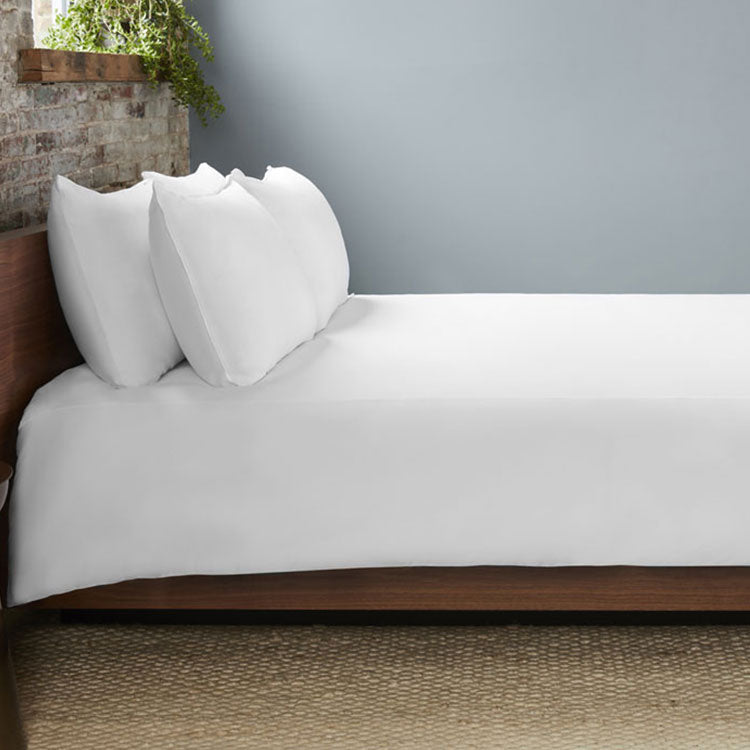 Bright White Duvet Cover on bed in room #choose-your-color_bright-white