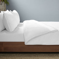 Bright White Duvet Cover on bed in room #choose-your-color_bright-white