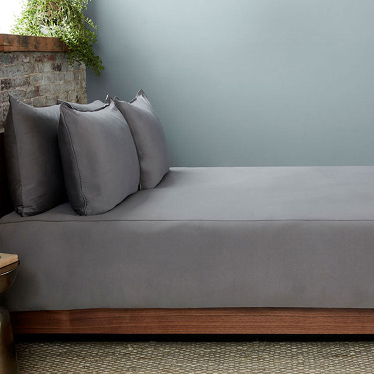Graphite  Duvet Cover on bed in room #choose-your-color_graphite