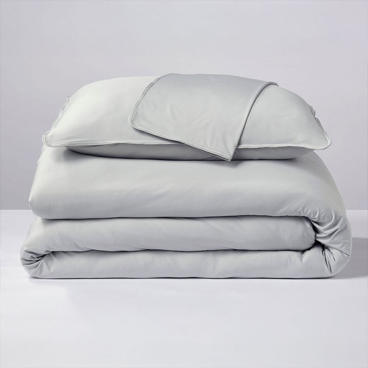 Pearl Blue  Duvet Cover folded stack #choose-your-color_pearl-blue