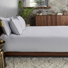 Pearl Blue  Duvet Cover on bed in room #choose-your-color_pearl-blue