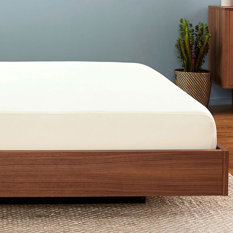 Original Performance Fitted Sheet on bed in Ecru #choose-your-color_ecru