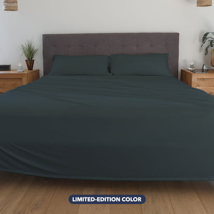 Limited Edition Fresh Meadow Original Performance Sheet Set Shown in Bedroom Environment #choose-your-color_fresh-meadow