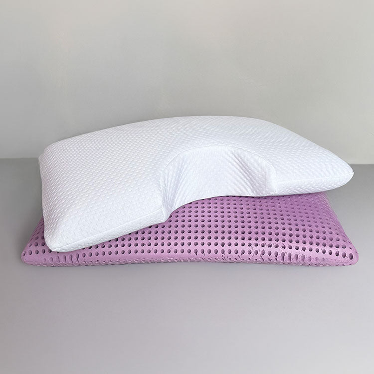 Stack of SleepScents Pillows with Contour version on top