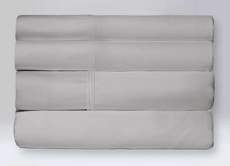 Active Comfort Sheet Set shown in stack #choose-your-color_silver-cloud