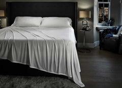 MIDNIGHT LABEL Flat Sheet shown in porcelain #choose-your-color_porcelain