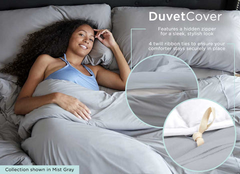 Midnight Label Duvet Cover Infographic #choose-your-color_spa-blue