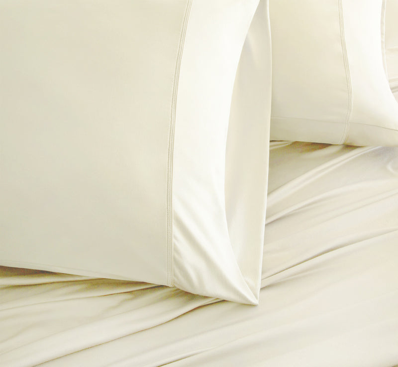 LUXURY COPPER Pillowcases shown in ivory #choose-your-color_ivory