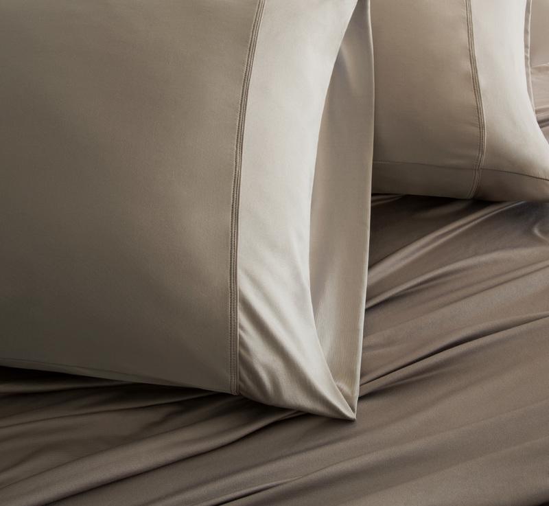 LUXURY COPPER Pillowcases shown in taupe #choose-your-color_taupe