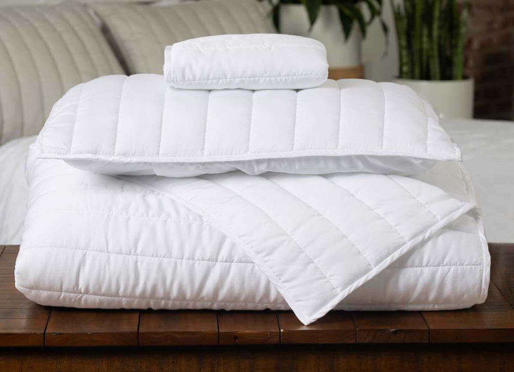 Arctic Aire•MAX Channel Coverlet stacked shown in white