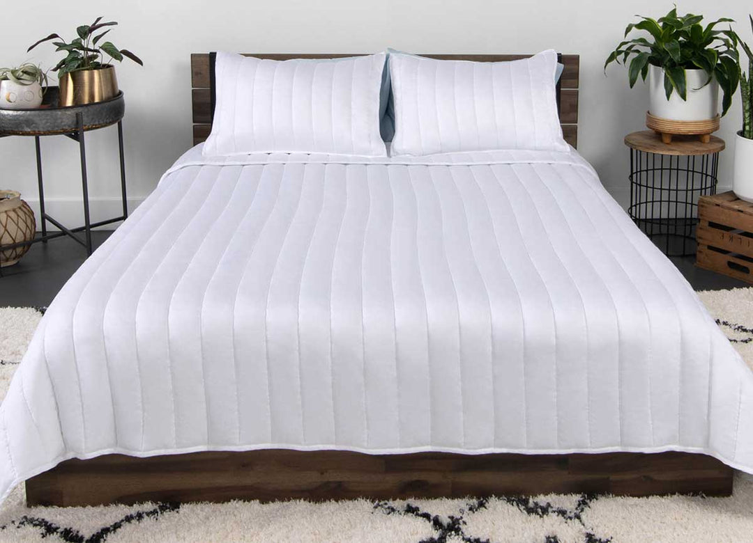 Arctic Coverlet Lifestyle with Bed #choose-your-color_white