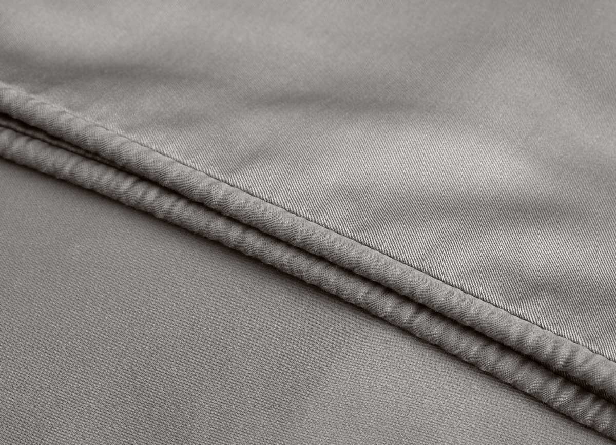 Arctic Aire Duvet Set Lifestyle Image Shown in Charcoal #choose-your-color_charcoal