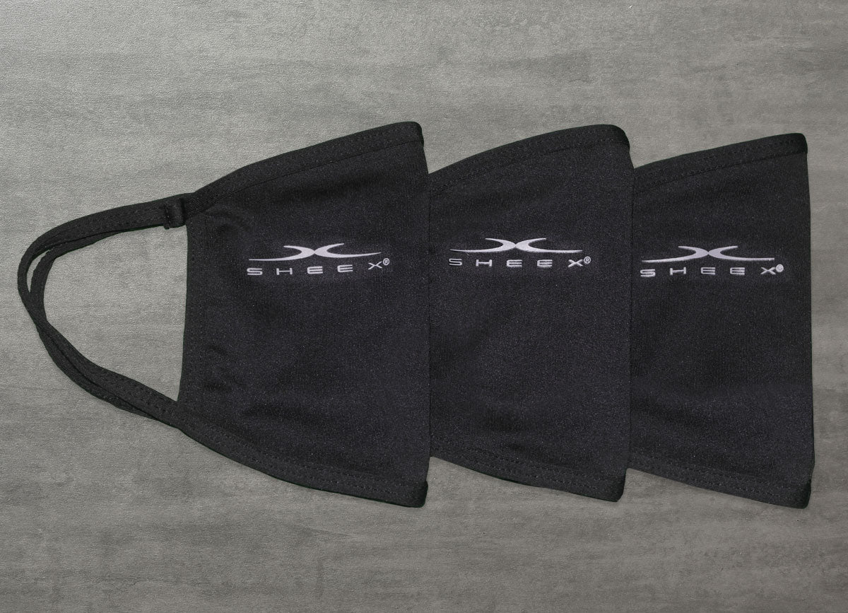 SHEEX Performance Flat Face Mask - 3 Pack in Black #choose-your-color_jet-black