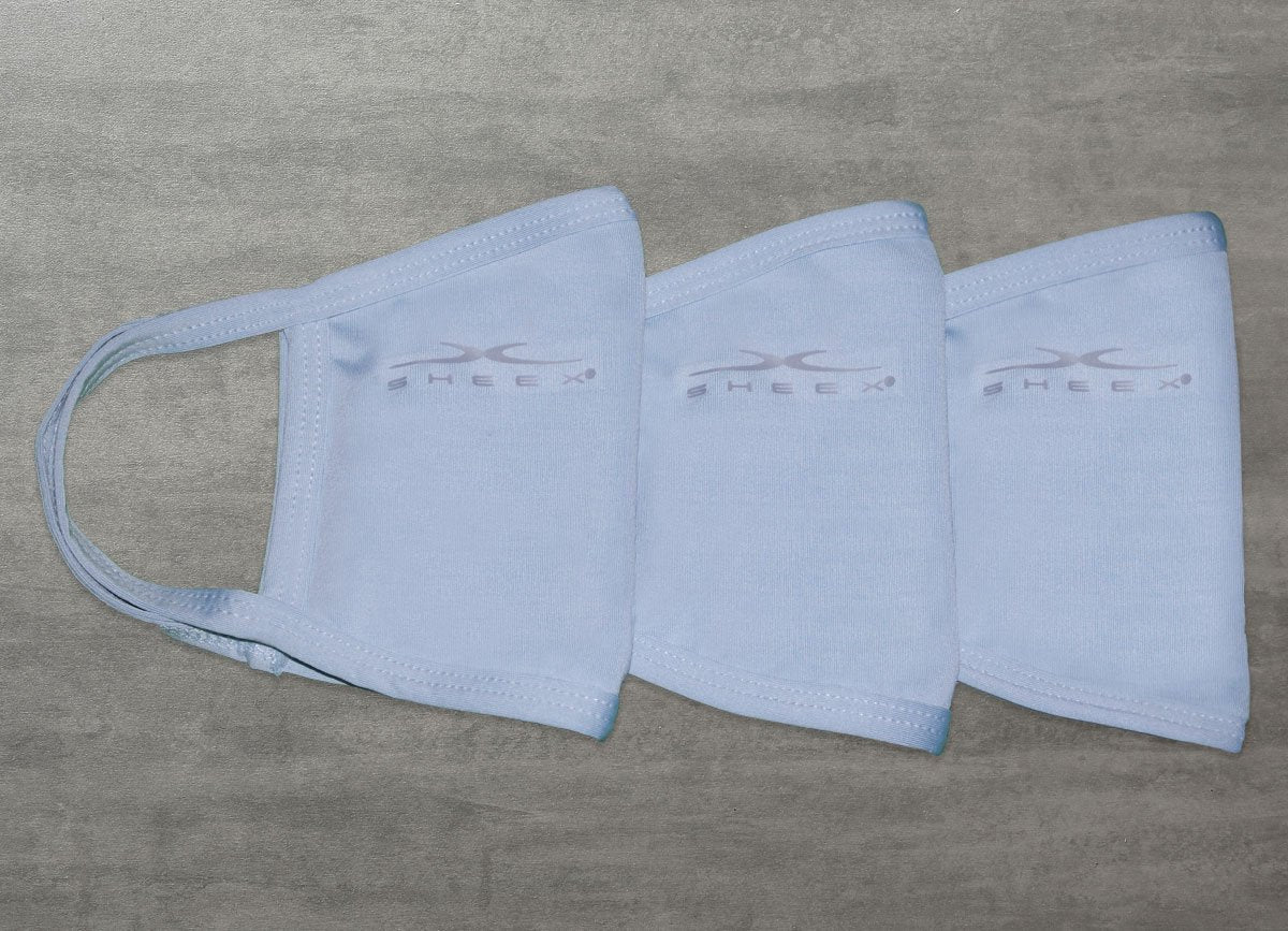 SHEEX Performance Flat Face Mask - 3 Pack in Soft Blue#choose-your-color_soft-blue