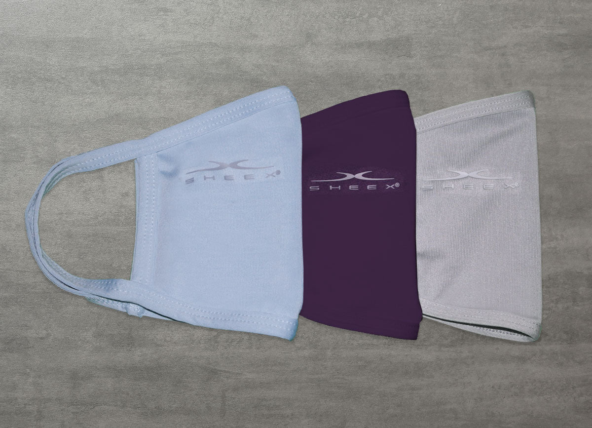 SHEEX Performance Flat Face Mask - 3 Pack #choose-your-color_cool-gray-plum-soft-blue