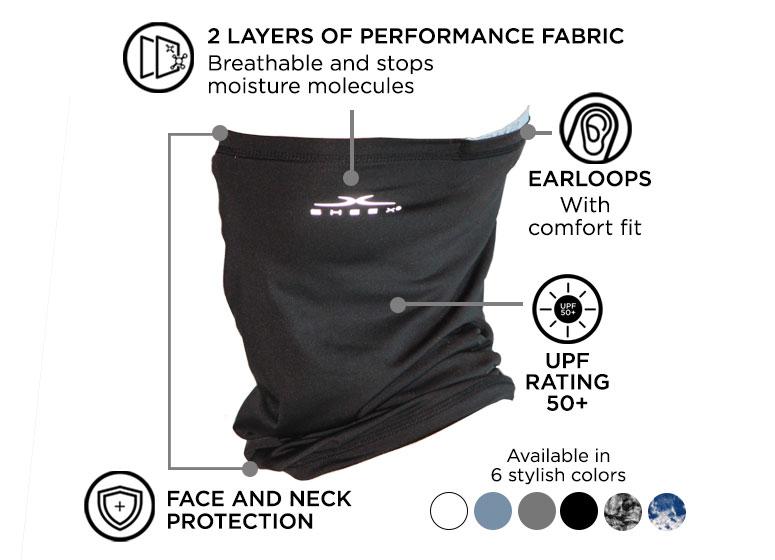 Infographic of SHEEX Gaiter in Black Tie Dye #choose-your-color_black-tie-dye