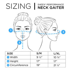 Size Chart for SHEEX Gaiter in Graphite #choose-your-color_graphite