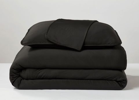 Black  Duvet Cover folded stack #choose-your-color_black