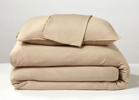 Khaki  Duvet Cover folded stack #choose-your-color_khaki