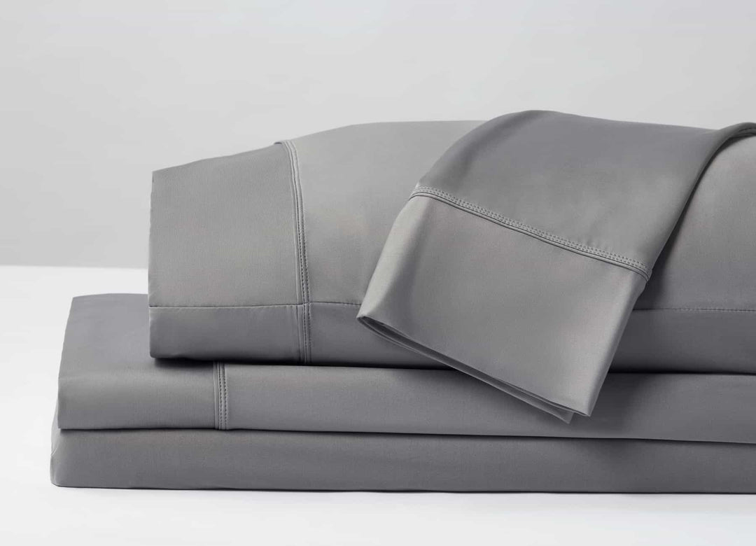 Original Performance Sheet Set Image Shown Folded and Stacked in Graphite #choose-your-color_graphite