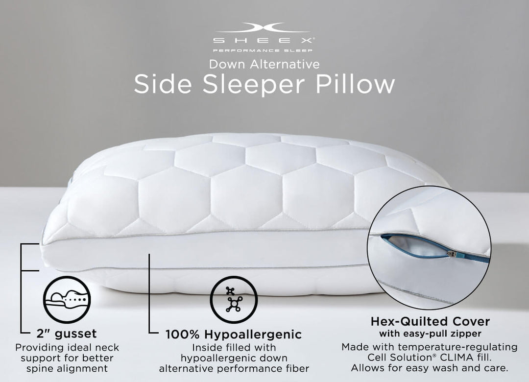 Infographic of Original Performance Down Alternative Side Sleeper Pillow
