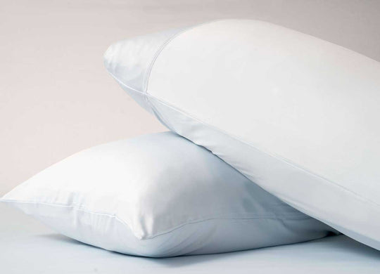 Active Comfort Pillowcases shown in Blue Frost shown on pillows #choose-your-color_blue-frost