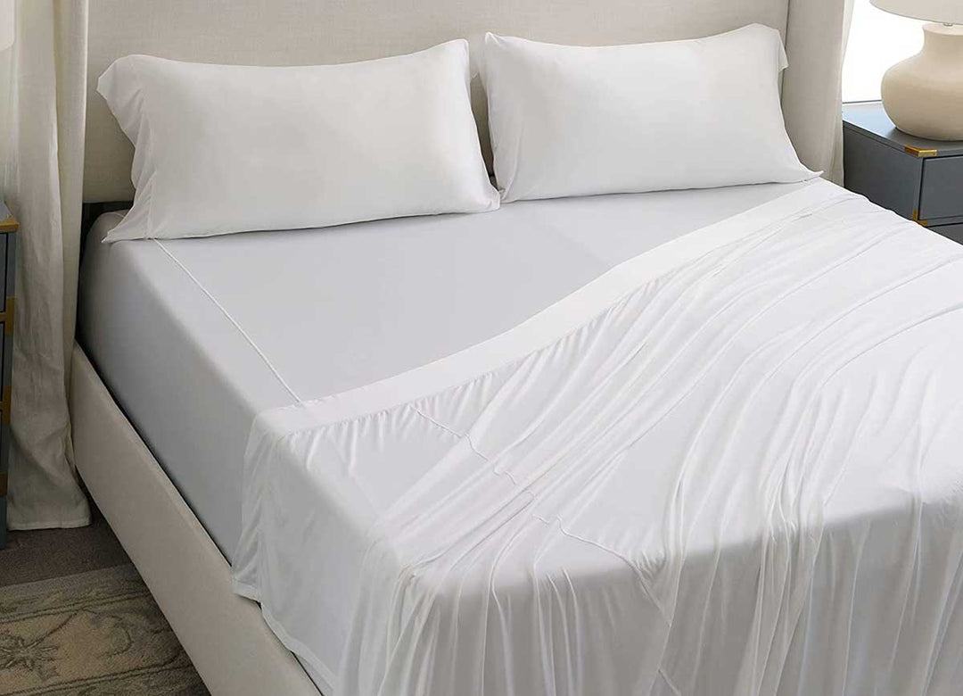 Active Comfort Sheet Set and Pillowcases Shown in Bright White #choose-your-color_bright-white