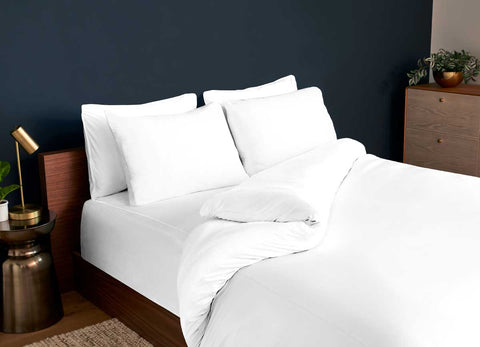 Studio Tech Bedding in Bright White in room environment #choose-your-color_bright-white