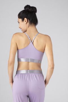 Model wearing the SHEEX Women's Bra Top in Lavender  #choose-your-color_lavender