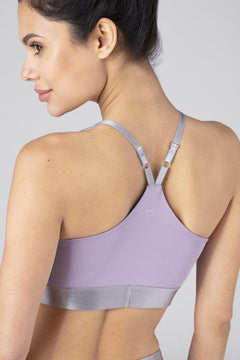 Model wearing the SHEEX Women's Bra Top in Lavender  #choose-your-color_lavender