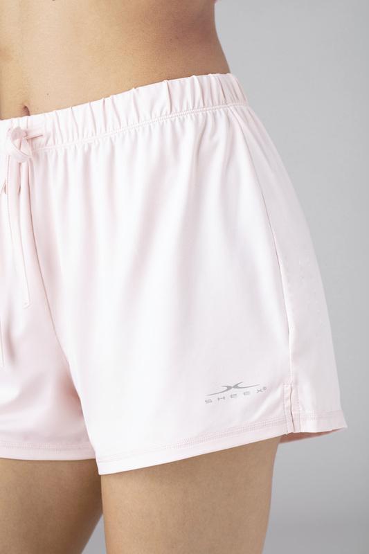 Model wearing the SHEEX Women's P.J. Shorts blush-pink #choose-your-color_blush-pink